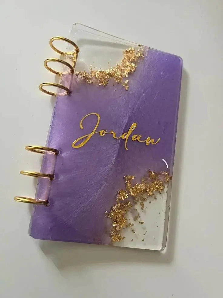 Aesthetic Resin Art Diary – Multicolor Epoxy Notebook for Journaling & Gifts Resin Art By Minsa