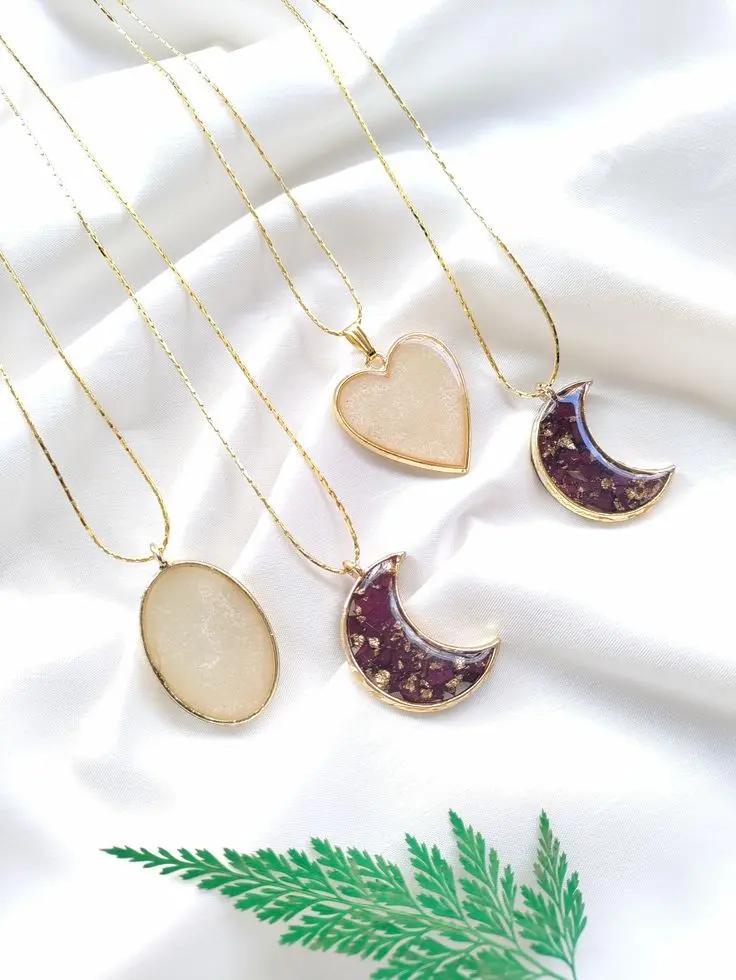 Moon Pandent Resin Art By Minsa