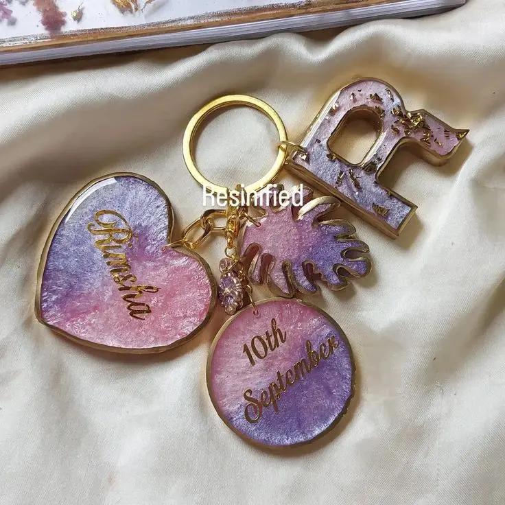 Floral Keychain Resin Art By Minsa