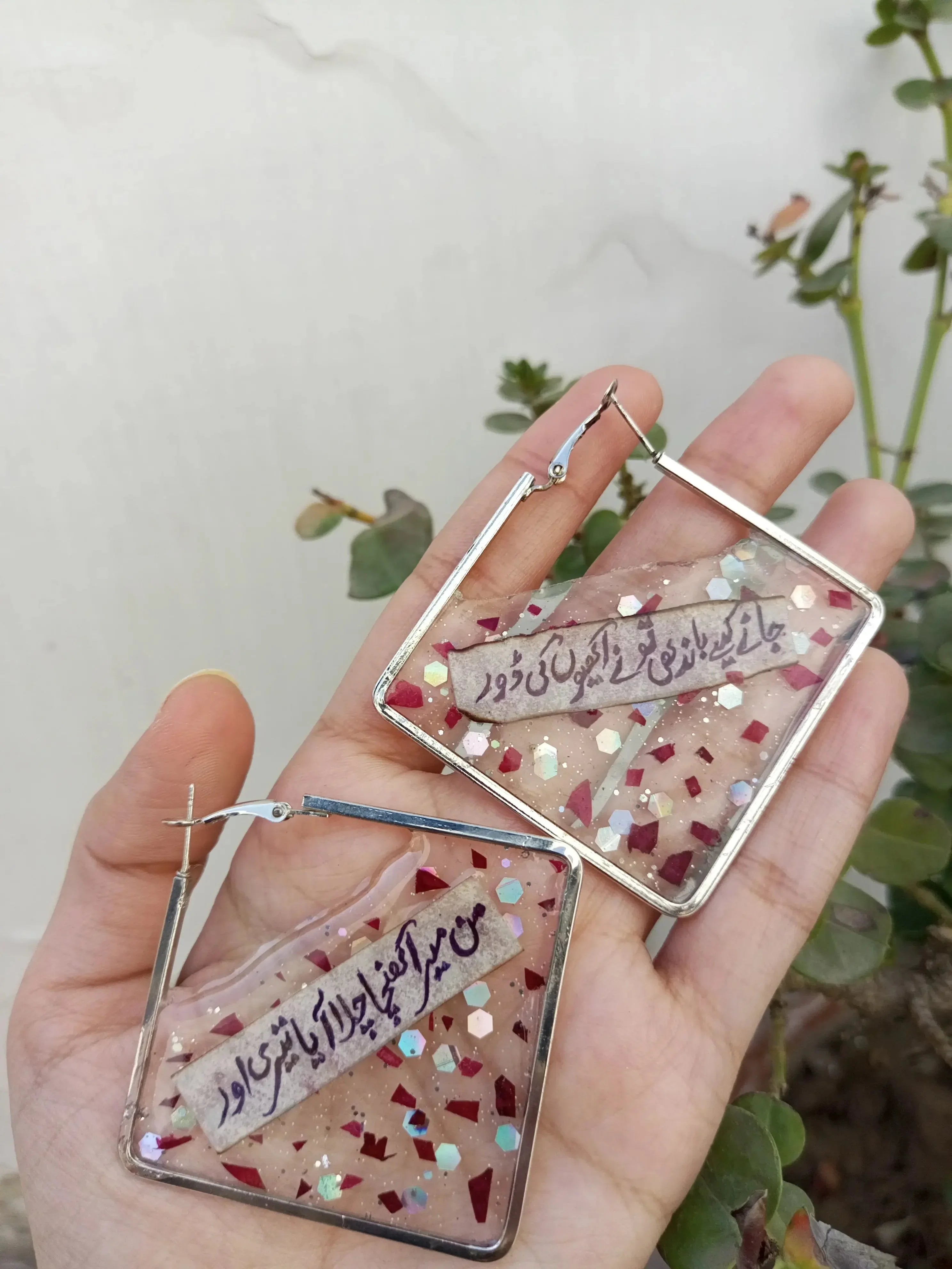 Flower Diamond Hoop Poetry Earrings My Store