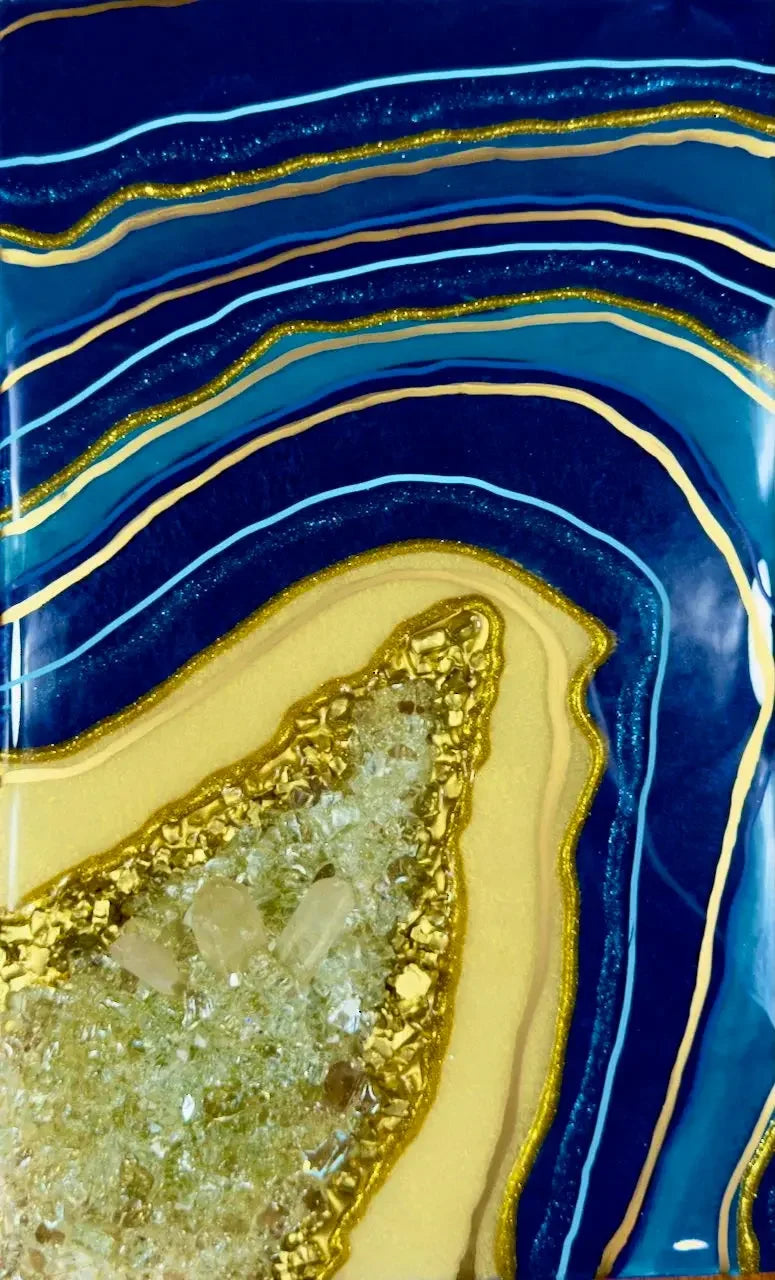 Azure Flame — Resin Art by Mariah 