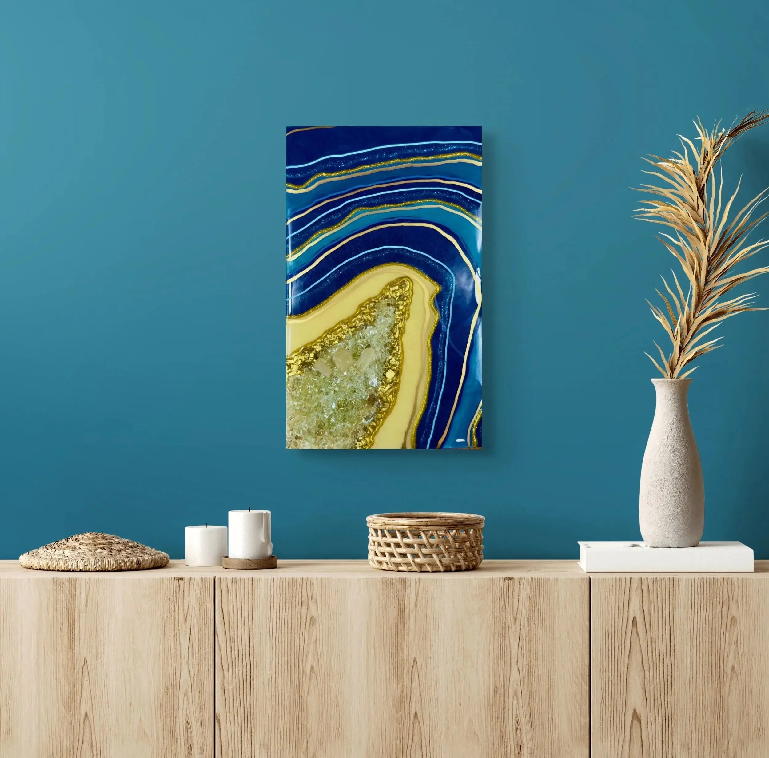 Azure Flame — Resin Art by Mariah 