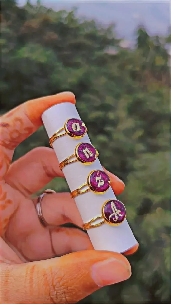 Personalized Name Ring – Custom Jewelry for Women & Girls Resin Art By Minsa